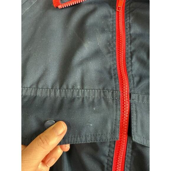 Vtg Obermeyer Anorak Sherpa Blue Jacket Red Striped Men's Medium Outdoors Preppy - Picture 7 of 9